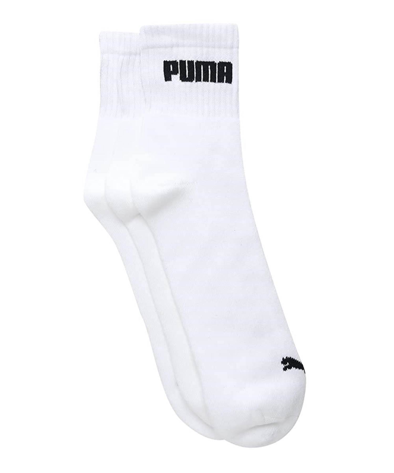 Puma Brand Mens Sports Quarter Socks Pack of 3 92965702 (White ...