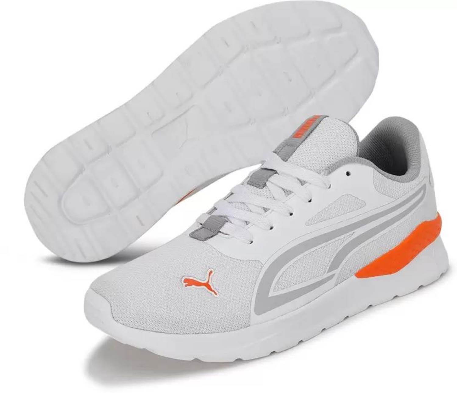 Levering Tegenstrijdigheid Namens Puma Brand Mens Armour V2 Casuals Running Sports Shoes 388701 01  (White/Orange) :: RAJASHOES