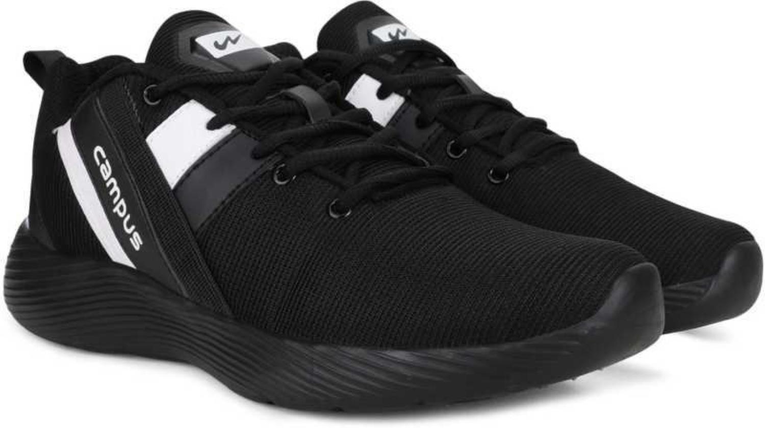 pink radium Subsidy Campus Brand Men's Mantra Laced Sports Shoes CG-350 (Black/White) ::  RAJASHOES