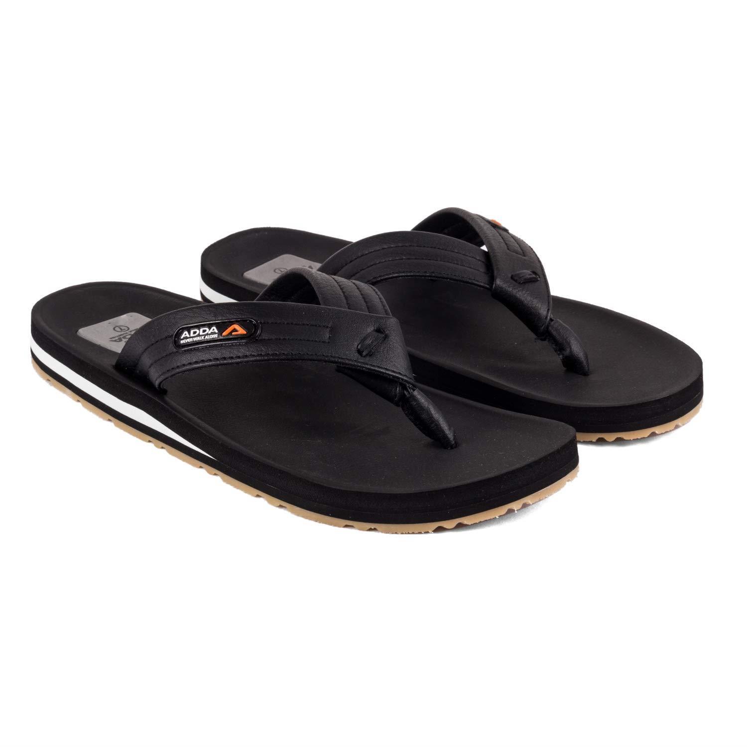 Buy Black & White Flip Flop & Slippers for Men by ADDA Online | Ajio.com-saigonsouth.com.vn