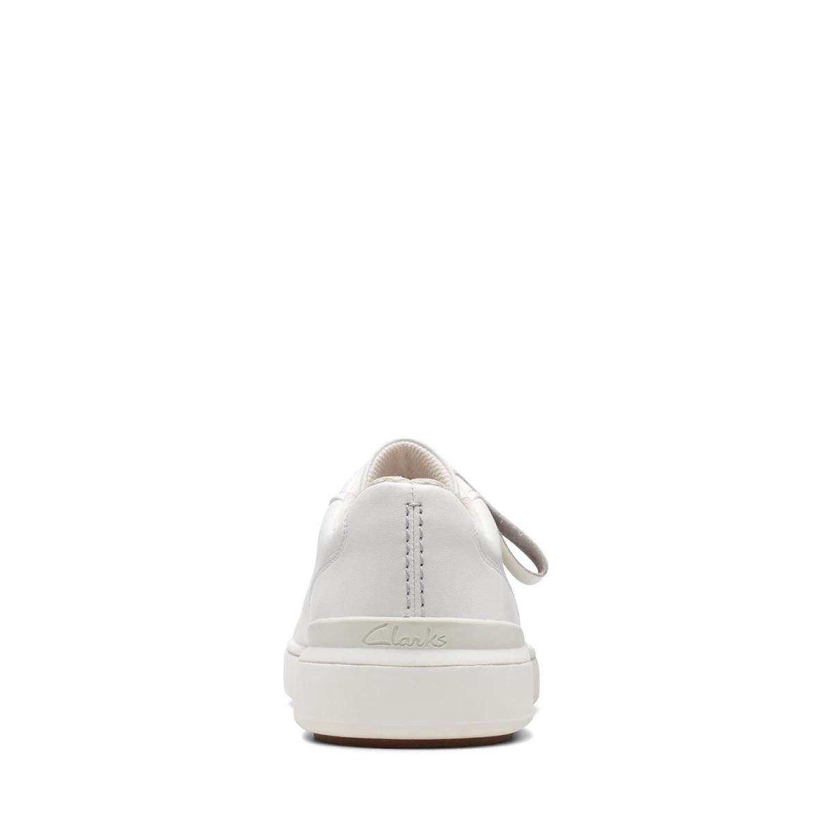 Clarks Craft Cup Court Women s Trainer - Leather Off White Combi D