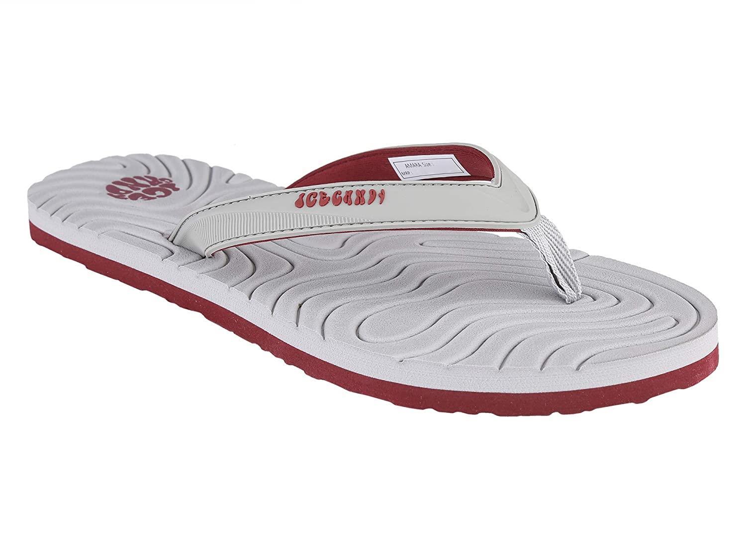 Ice Candy Brand Women's Amara Flipflop Slippers (L.Grey) :: RAJASHOES