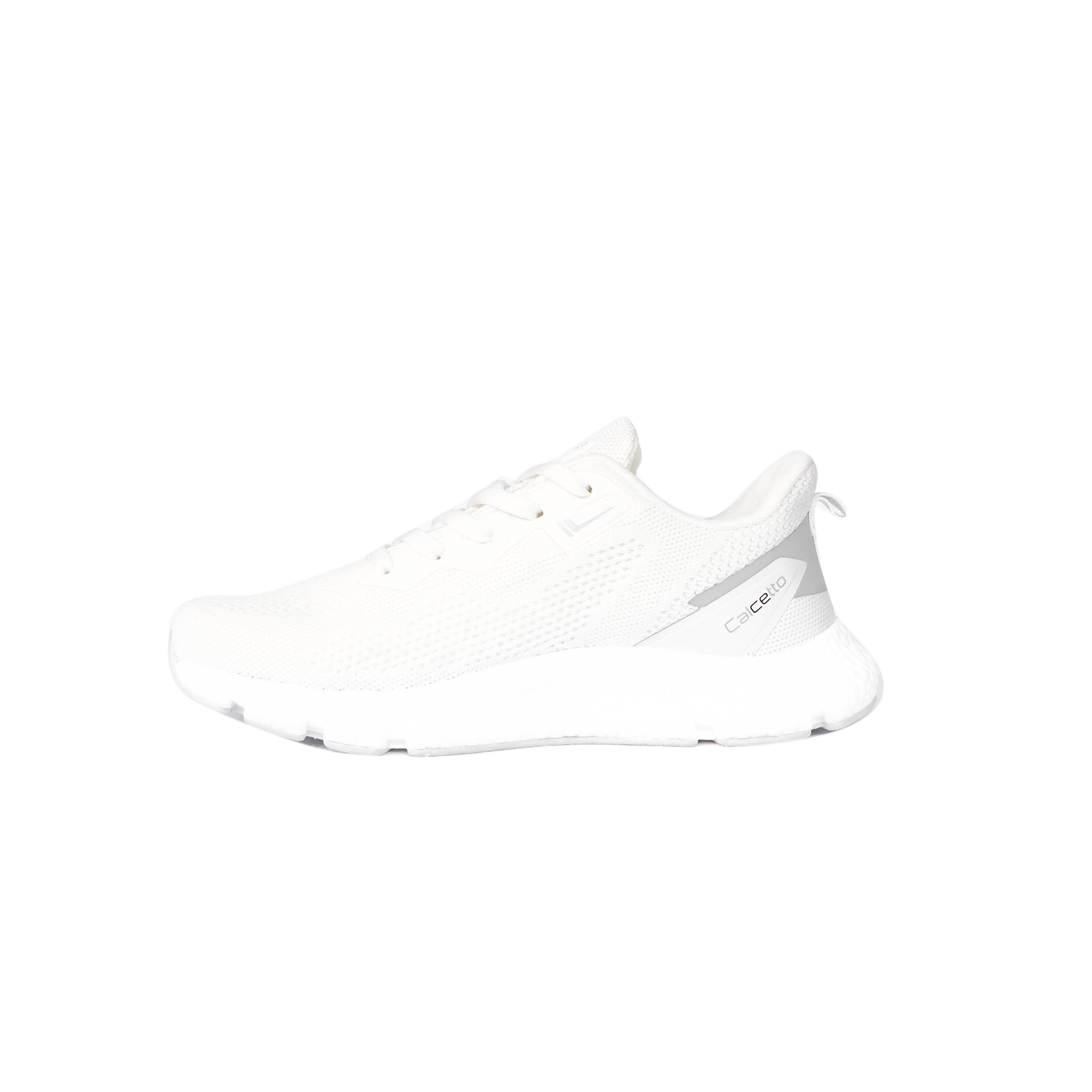 Calcetto Brand Men's Laced Running Sport Shoes CLT-956 (White) :: RAJASHOES