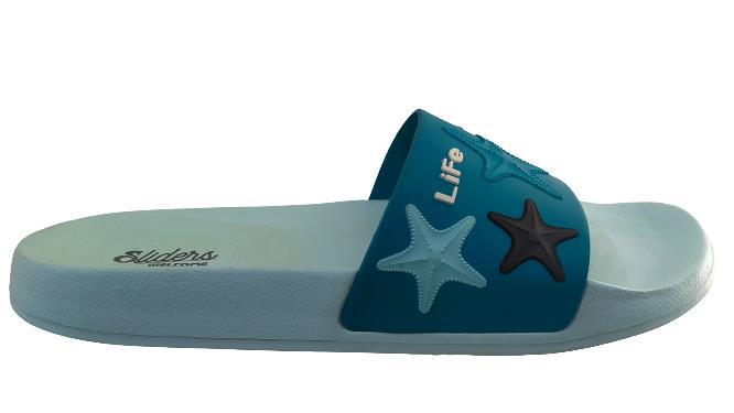 vant Opdater uærlig Welcome Brand Women's Star Sliders Casual Flipflop Slippers (Aqua) ::  RAJASHOES