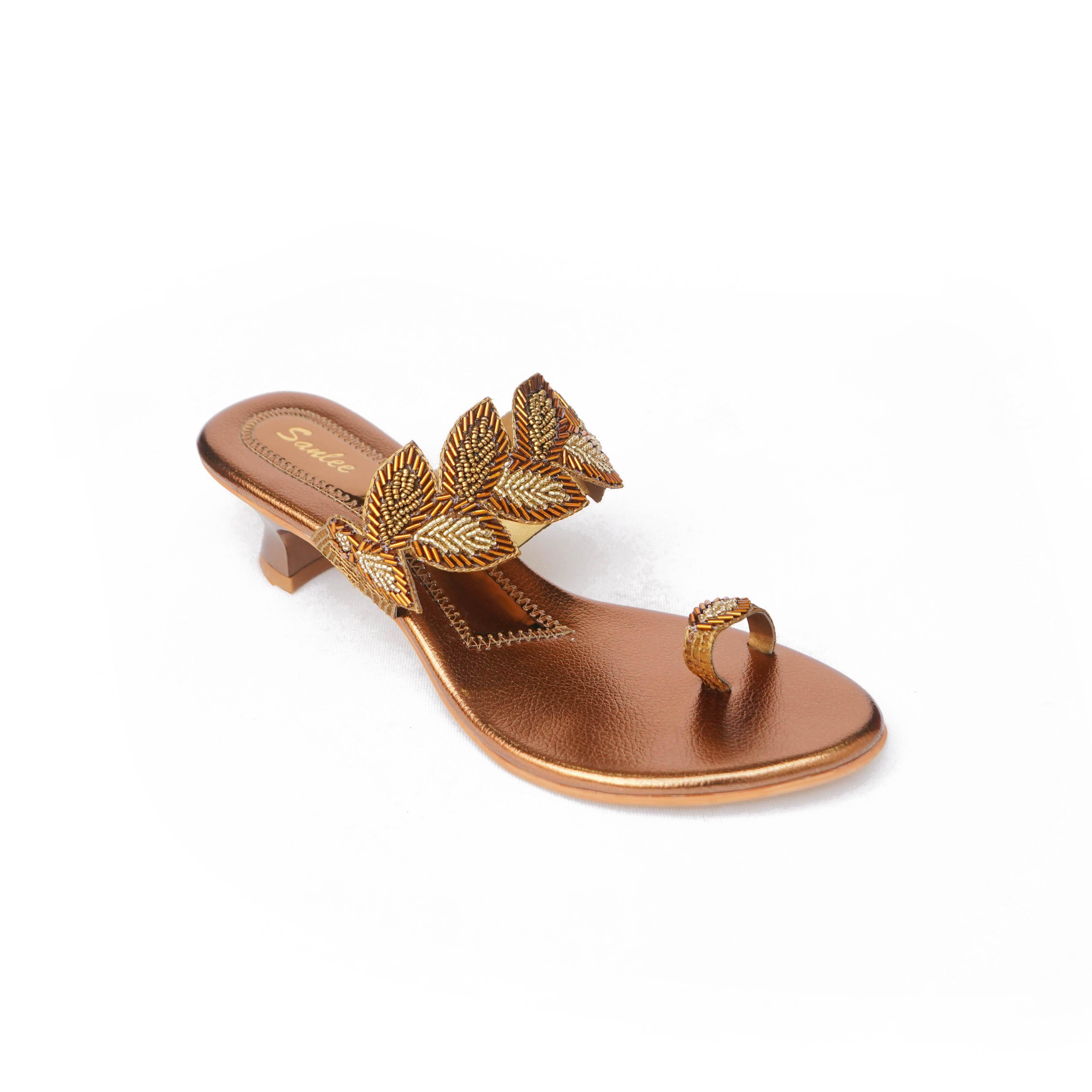 Buy Women Rose-Gold Wedding Sandals Online | Walkway Shoes