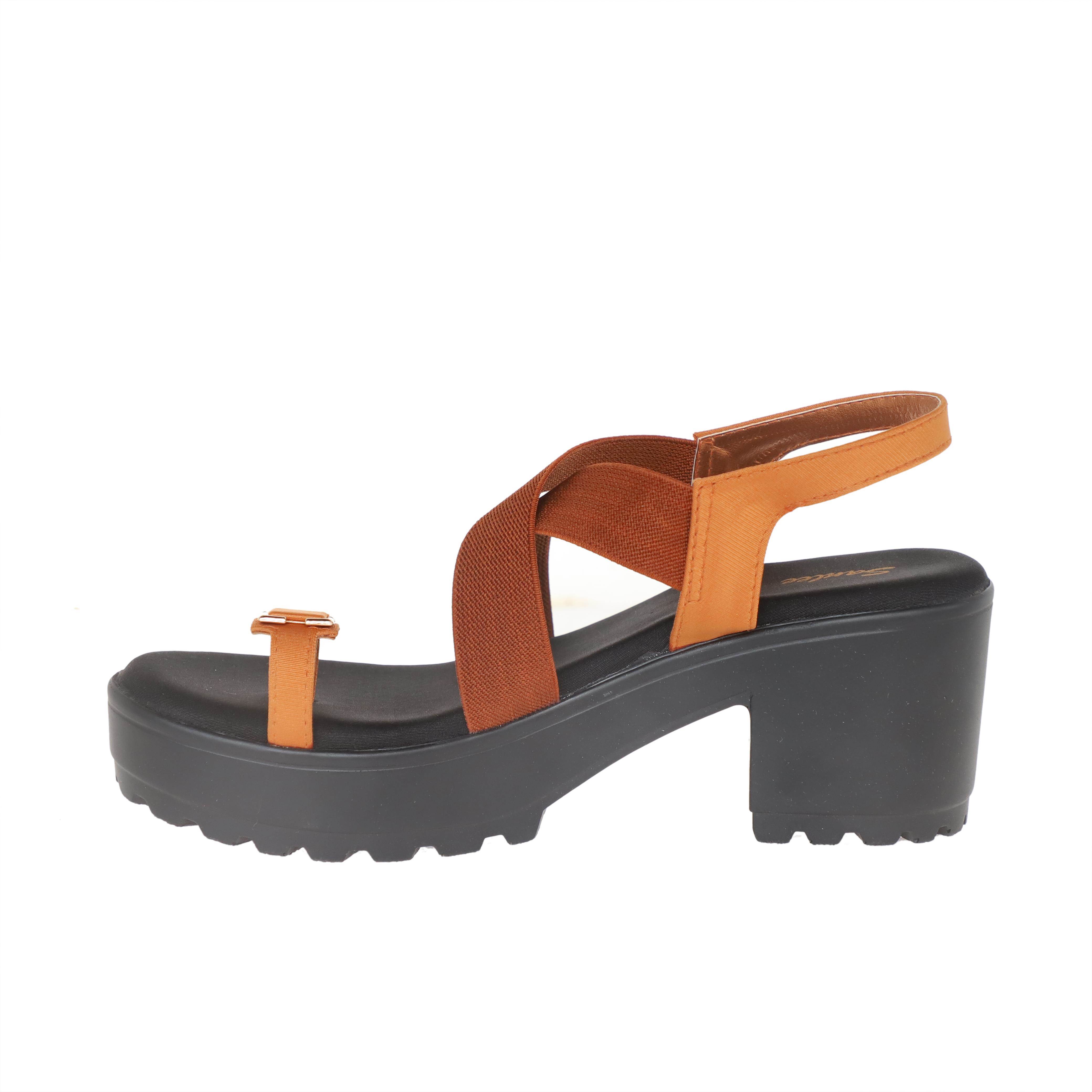 Sanlee Brand Womens Casual Block Heel Sandal LSP4127 (Tan) :: RAJASHOES