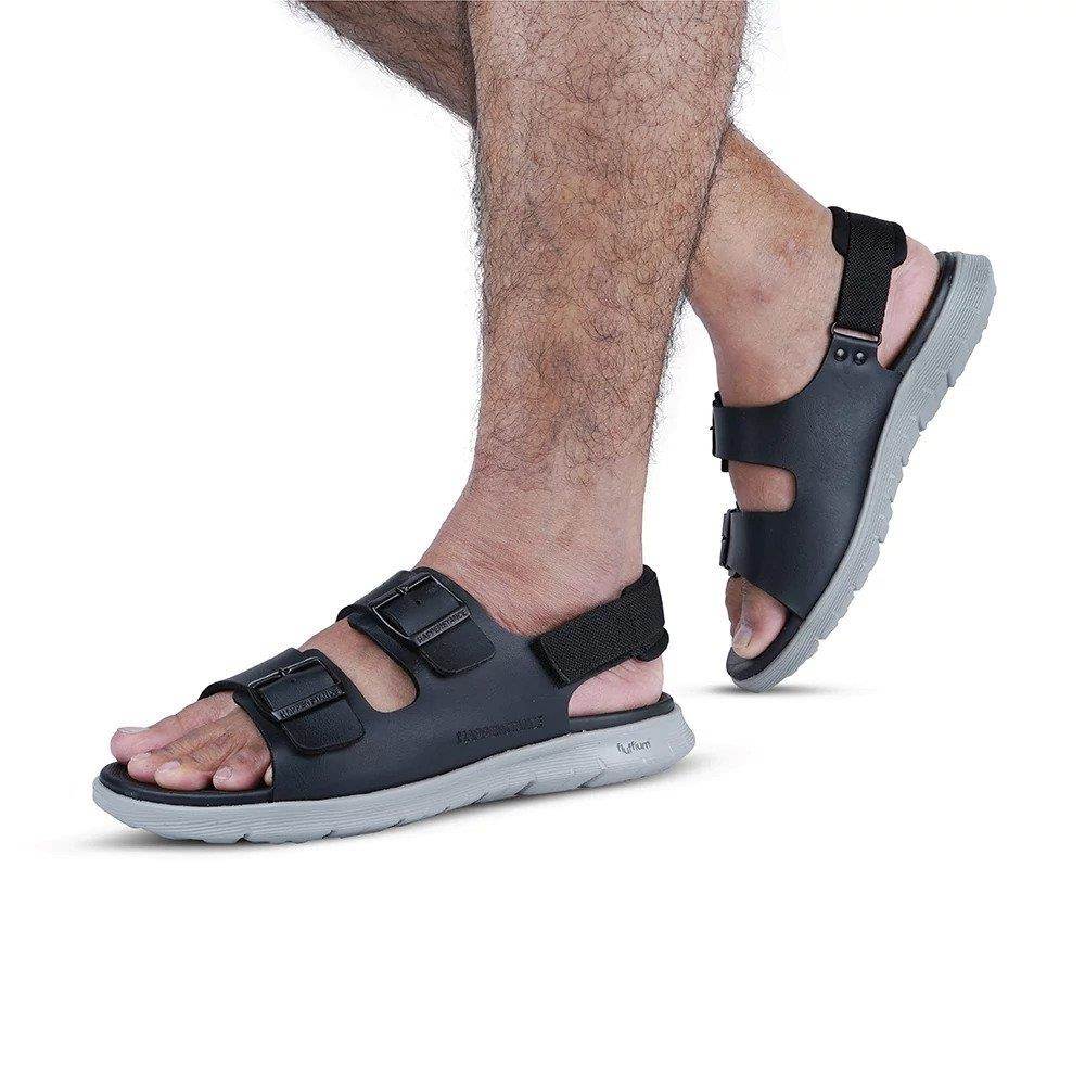 Happenstance Brand Mens Sports Casual Sandal - HUNK - Basic Black, 6 ...