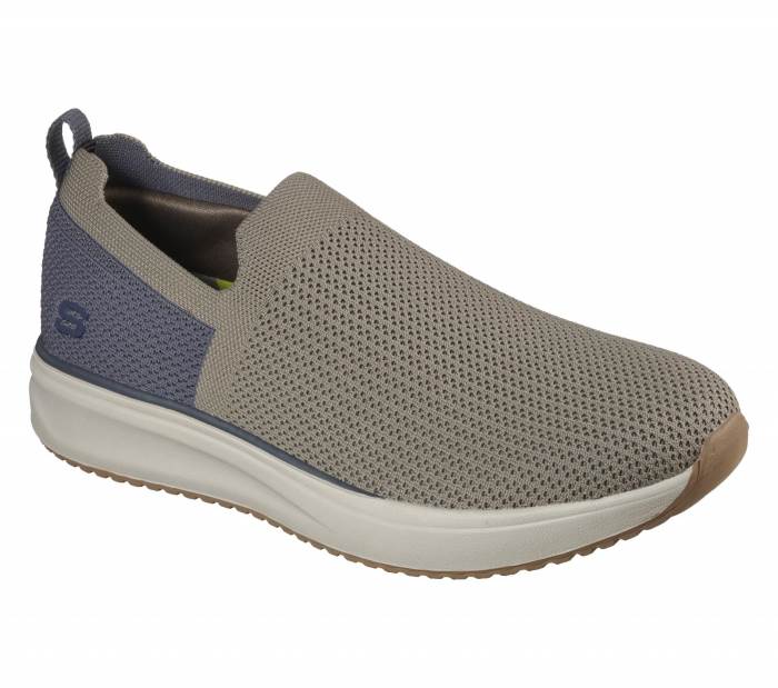 Skechers Brand Men`s Crowder Armel Air Colled Memory Foam Slipons Sports Shoes 210276 (Taupe)