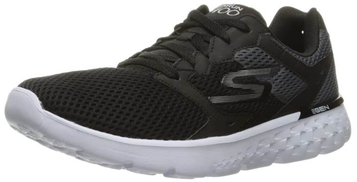 Skechers Brand Mens Go Run 400 Laced Sports Shoes 54350 (Black/White)
