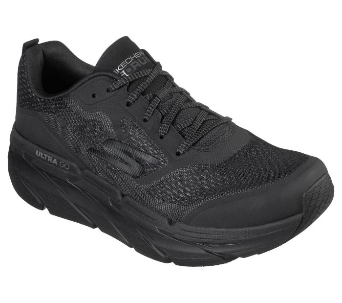 Skechers Brand Mens Max Cushioning Premier Vantag Black Walking Sports Shoes 54450 (F.Black)