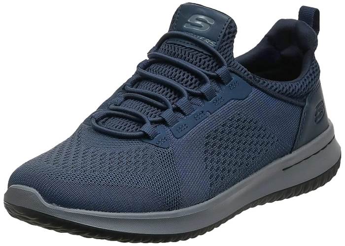 Skechers Brand Men SKECHERS Street Wear Delson Slipons Sports Shoes 65509 (Blue)