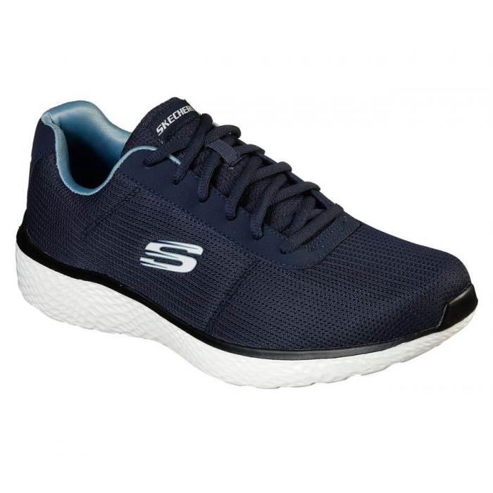Skechers Brand Men`s Modern Cool-Garvin Memory Foam Sports Shoes 8790015 (Navy/Sky)