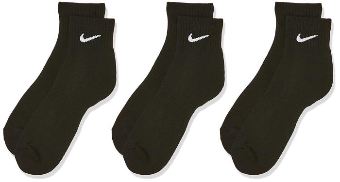 Nike Brand Men`s SX7667-010 Ankle Socks 3PR, M, (Black/White