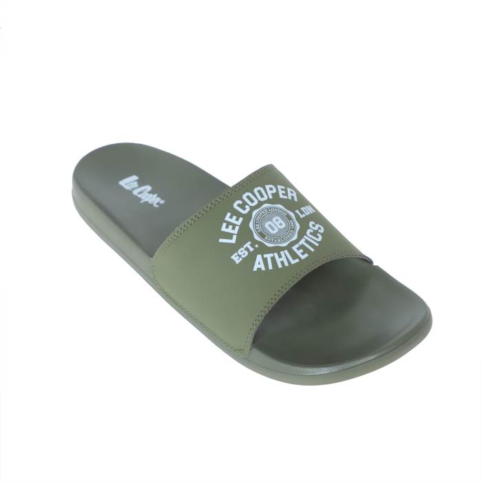 Lee Cooper Brand Mens Casual Slipons Slipper Flipflop Slides LC4102F (Olive)