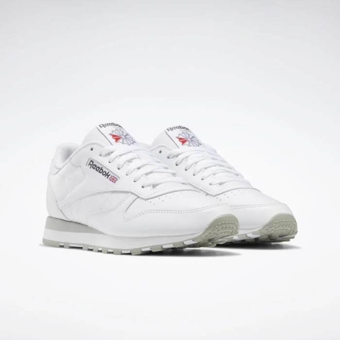 Reebok Brand Mens Classic Leather Laced Sports Shoes GY3558 (White)