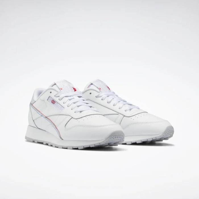 Reebok Brand Mens Classic Leather Laced Sports Shoes GY3558 (White/Red)