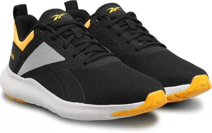 Reebok Brand Mens Running Casual Laced Sports Shoes Mainland M GB1950 (Black/Yellow)