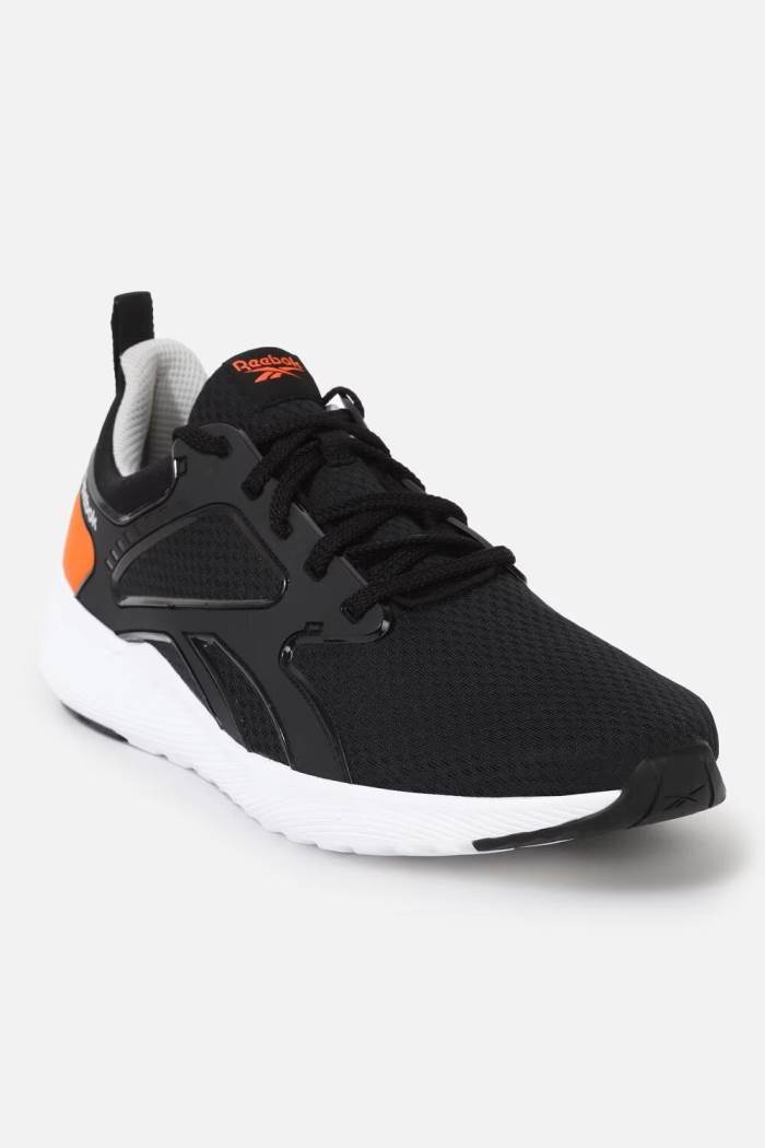 Reebok Brand Men`s Solecure Run M Laced Sports Shoes GC0026 (Black/Orange)