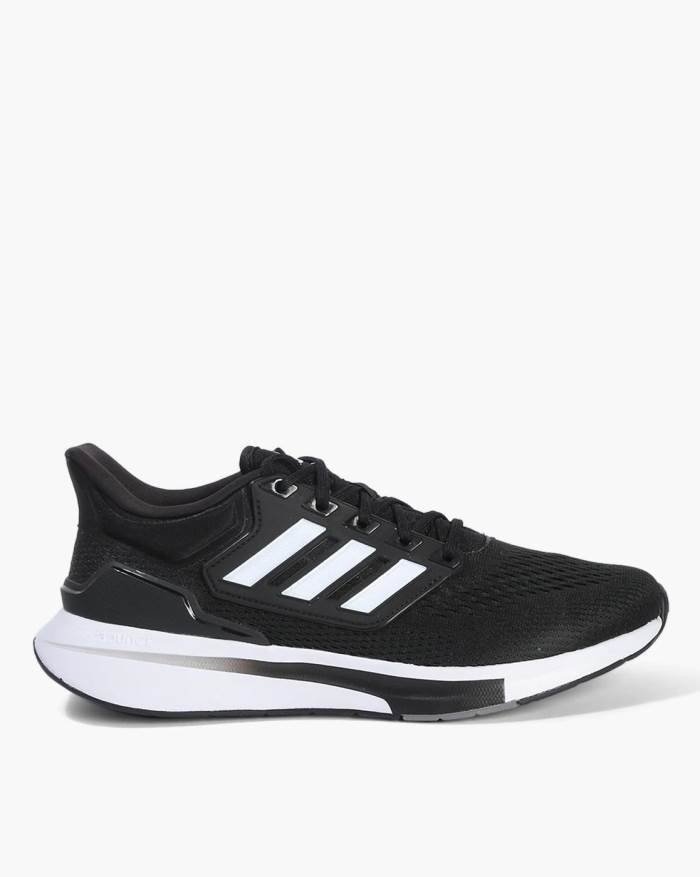 Adidas Brand Mens Running Sports Shoes EQ21 RUN GY2190 (Black/White)