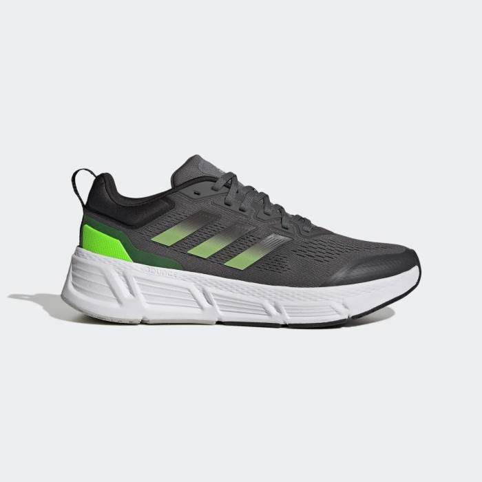 Adidas Brand Mens Casual Running Sports Shoes Questar GY2262 (D.Grey/Lime)