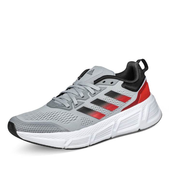 Adidas Brand Mens Casual Running Sports Shoes Questar GY2263 (Grey/Red)