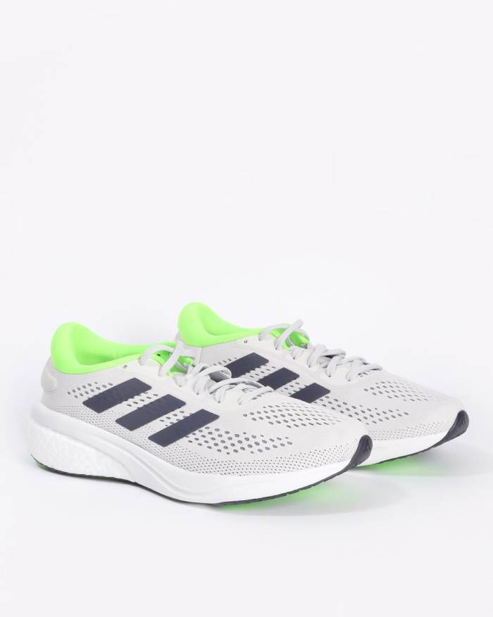Adidas Brand Mens Supernova 2 Running Sports Shoes GW9093 (L.Grey/Lime)