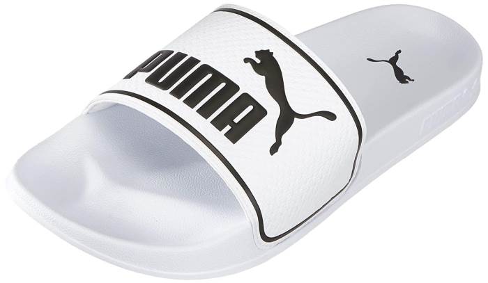 Puma Brand Mens Original Leadcat 2.0 Slides / Flipflop / Slipper 384139 02 (White/Black)