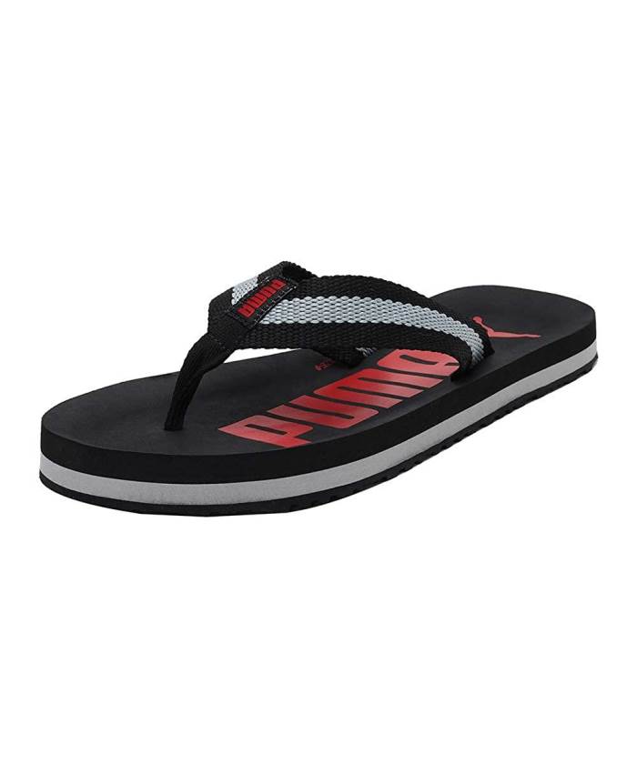 Puma Brand Mens V-Shape Casual Slipper / Flipflop Mellow DP 375441 03 (Black/Red)