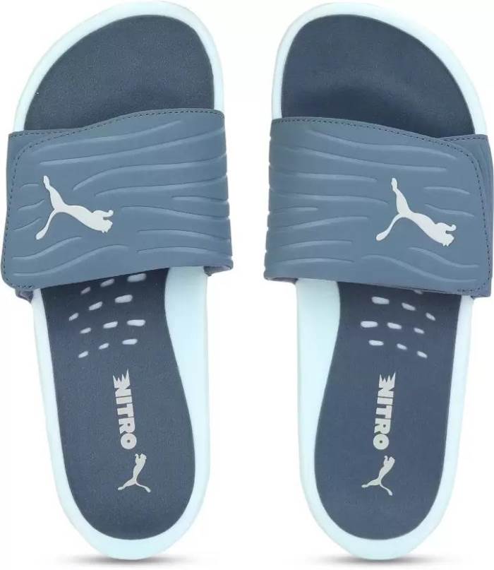 Puma Brand Mens Casual Slides Slipper Flipflop Sandal Nitrocat V 384263 05 (E.Sky)