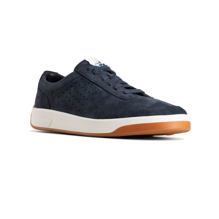 Clarks Brand Mens Casual Hero Air Lace Navy Combi Shoes