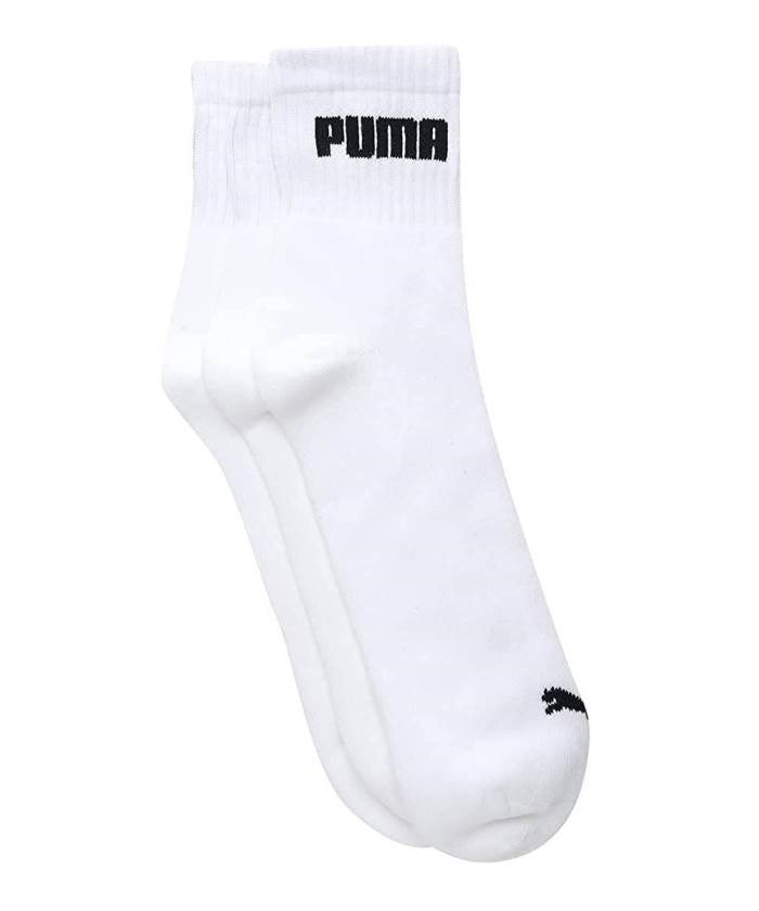 Puma Brand Mens Sports Quarter Socks Pack of 3  92965702 (White)