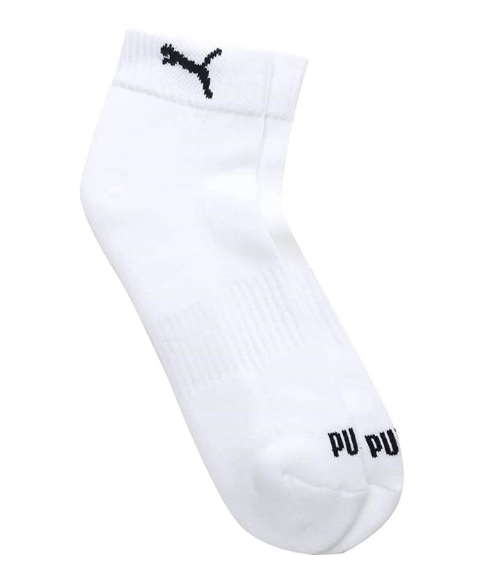 Puma Brand Mens Cushioned Quarter Socks Pack of 2 92968303 (White)