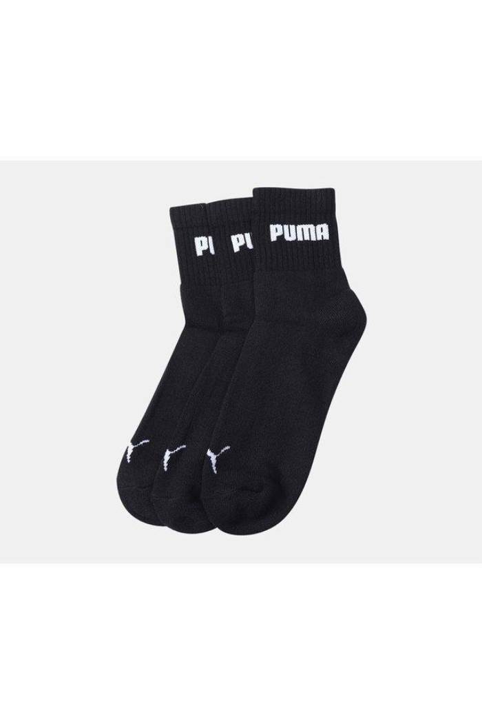 Puma Brand Mens Solid Cotton Ankle Socks (Pack Of 3 Socks) 93253701 (F.Black)