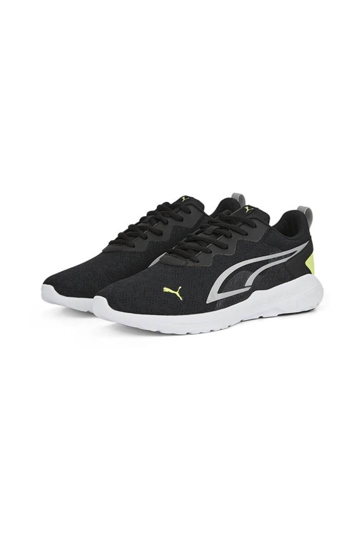 Puma Brand Mens All Day Active In Motion Running Sports Shoes 386757 01 (Black/Lime)