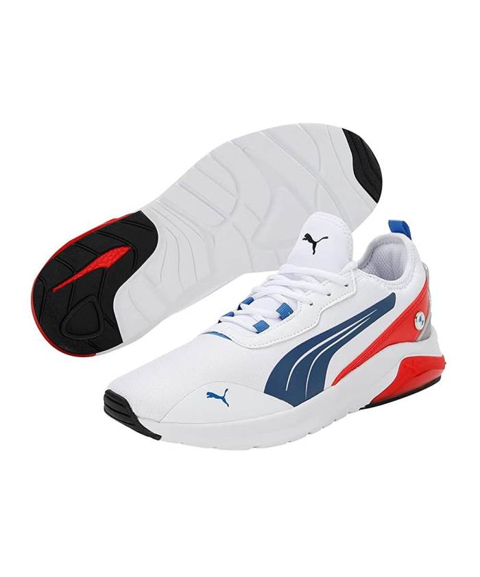 Puma Brand Mens BMW MMS Electron E Pro Casual Sports Shoes 30731602 (White/Blue/Red)