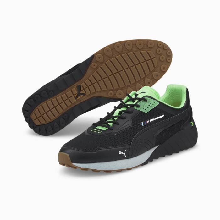 Puma Brand Mens Origianl BMW M Motorsport SPEEDFUSION MOTORSPORT SHOES 307000 01 (Black/Lime)