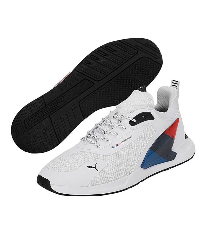 Puma Brand Mens BMW MMS ZenonSpeed White-Black Sneaker Sports Shoes 307240 02 (White)