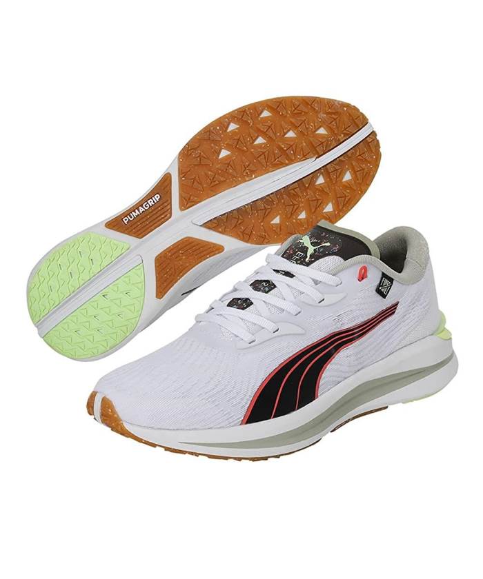 Puma Brand Mens Electrify Nitro 2 Fm Running Sports Shoes 376873 01 (White/Black/Red)