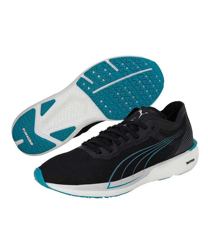 Puma Brand Mens Liberate Nitro Running Sports Shoes 194917 13 (Black/S.Green)