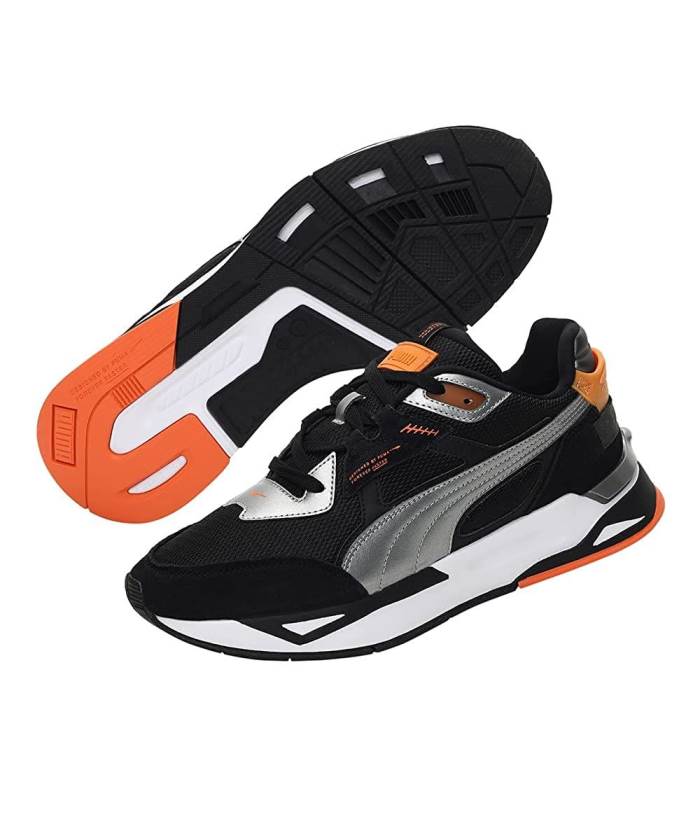 Puma Brand Mens Casual Mirage Sport Sports Shoes 38357 01 (Black/Silver/Orange) 