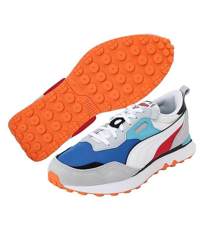 Puma Brand Mens Rider FV "Future Vintage" Casuals Sneakers Sports Shoes 387672 10 (White/Multi) 