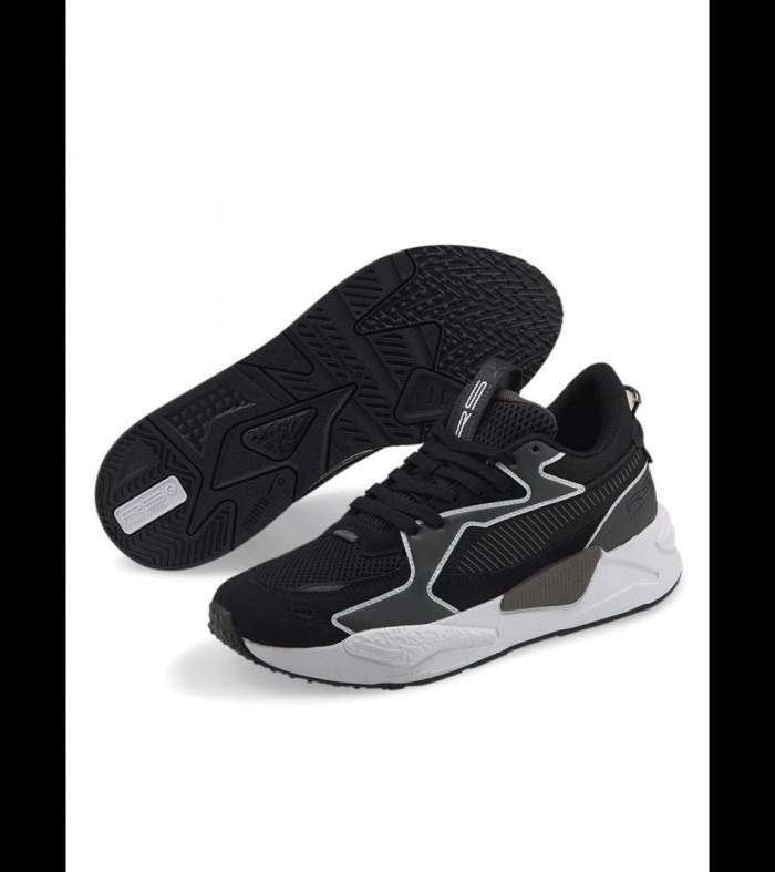 Puma Brand Mens Casual RS-Z OUTLINE TRAINERS Snakers Shoes 383589 03 (Black/White/Grey)