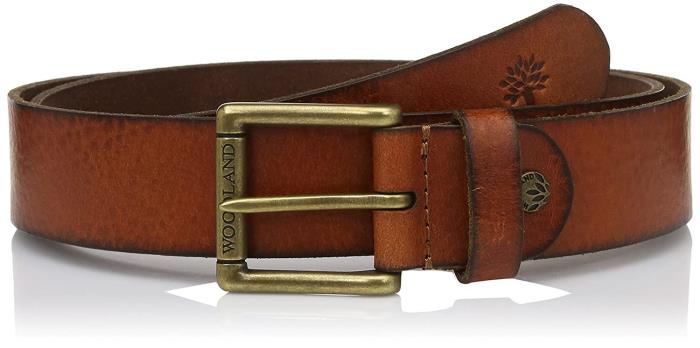 Woodland Brand Men`s BT1071008 Casual Pure Leather Belt (Brown)