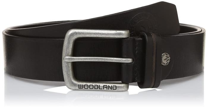Woodland Brand Men`s BT1073004 Casual Pure Leather Belt (Black)