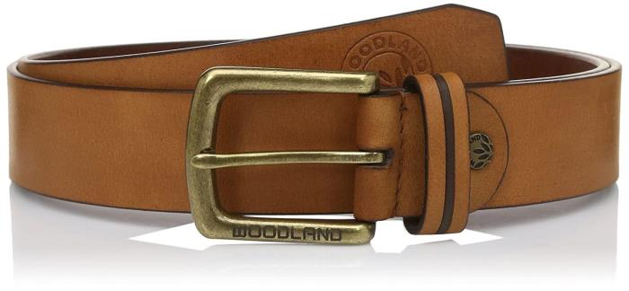 Woodland Brand Men`s BT1073041 Casual Pure Leather Belt (Tan)