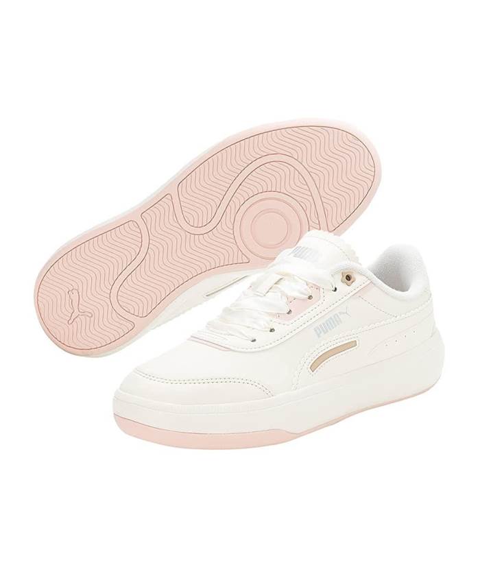 Puma Brand Womens Tori Pixie Casual Sneaker Sports Shoes 38761103 (White/Peach) 