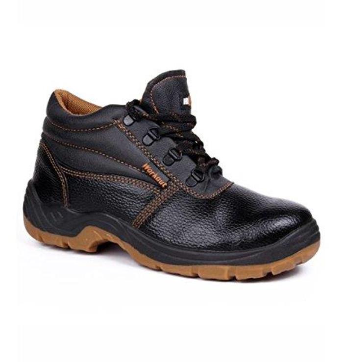 Hillson Brand Mens Black Steel Teo Laced Safety Shoes (Workout)