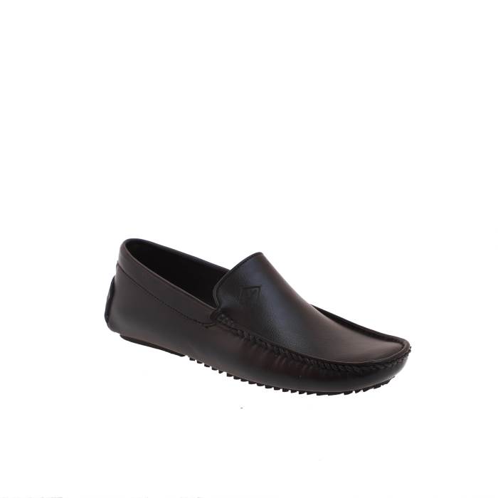 Lee Fox Brand Mens Slipons Casual Flat Loafers 558 (Black)