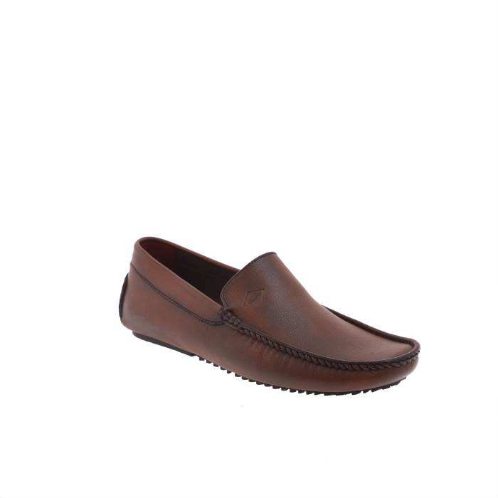 Lee Fox Brand Mens Slipons Casual Flat Loafers 558 (Brown)