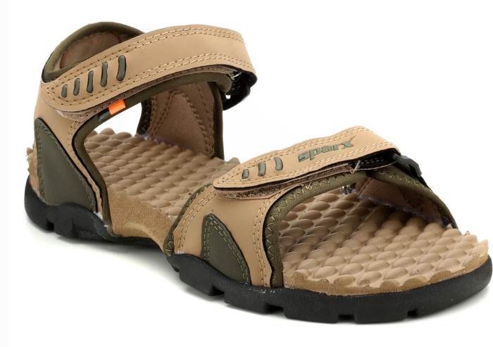 Sparx Brand Mens Casual Sports Sandal Backstrap SS-103 (Olive/Camel)
